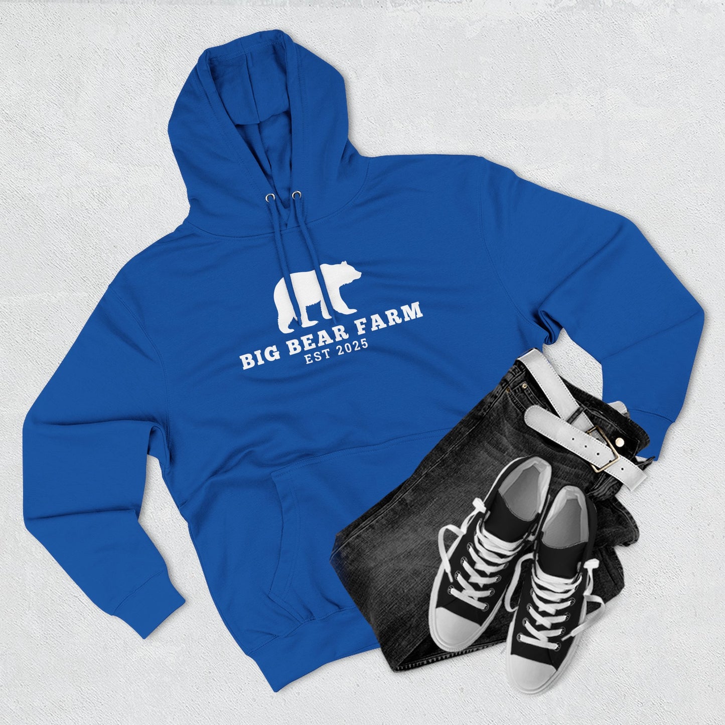 Fleece Hoodie - Big Bear Farm Love Land Design