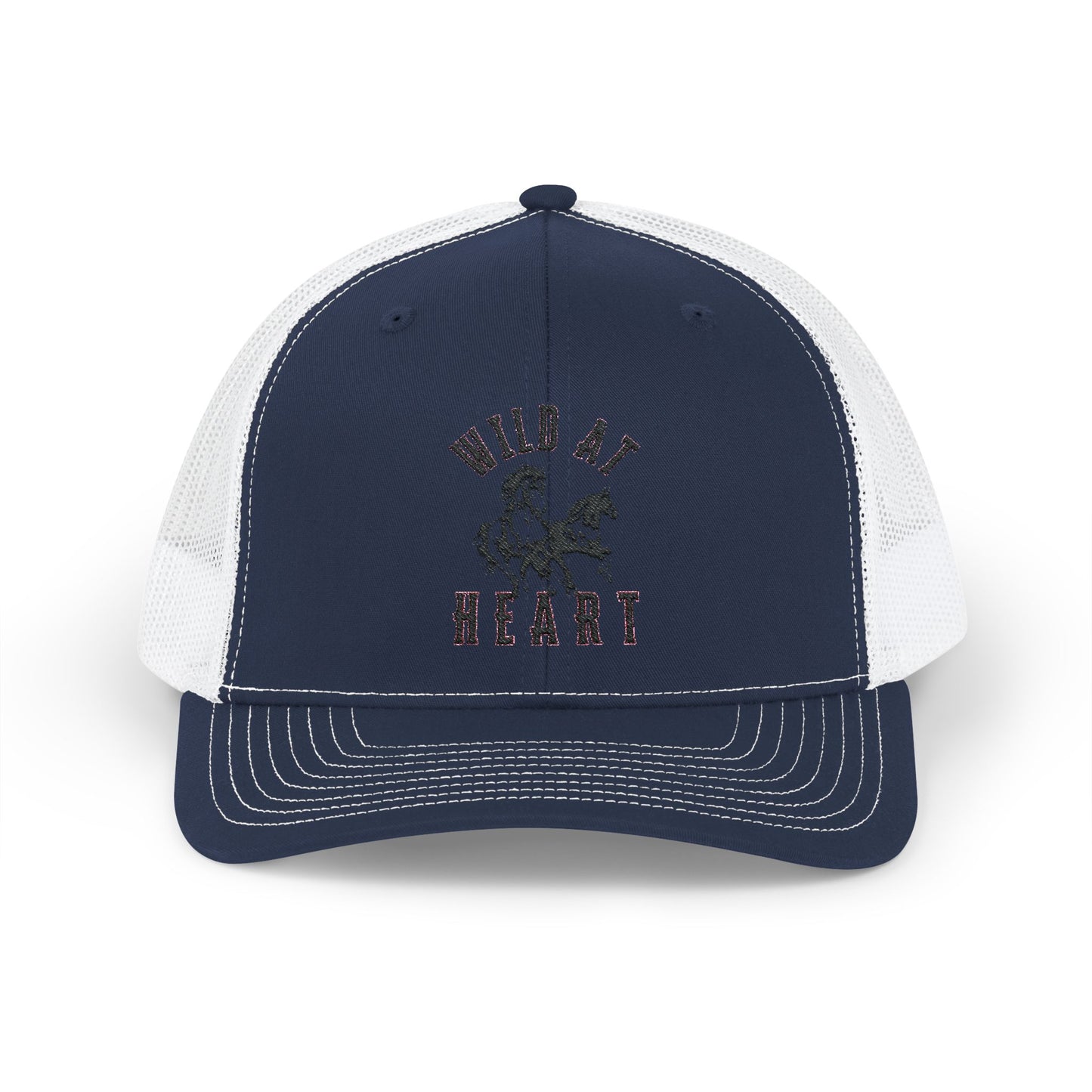 WILD AT HEART Embroidered Snapback Trucker Cap