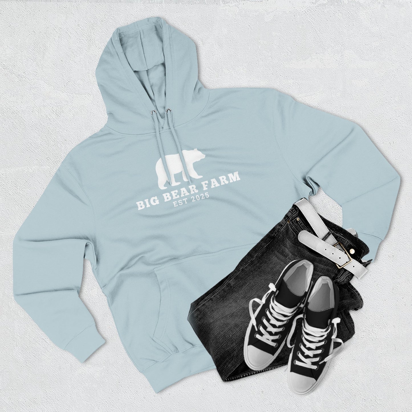 Fleece Hoodie - Big Bear Farm Love Land Design