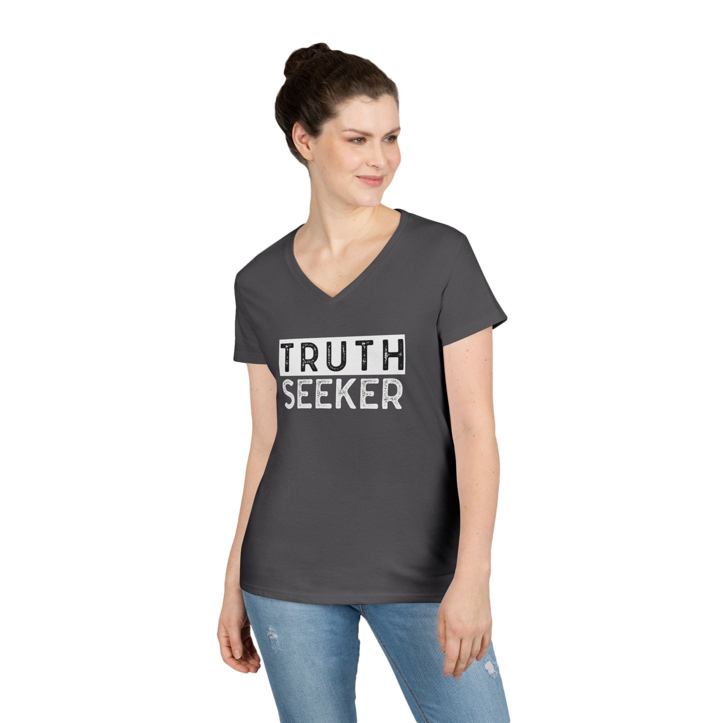 INSPIRED TRUTH SEEKER Ladies' V-Neck T-Shirt
