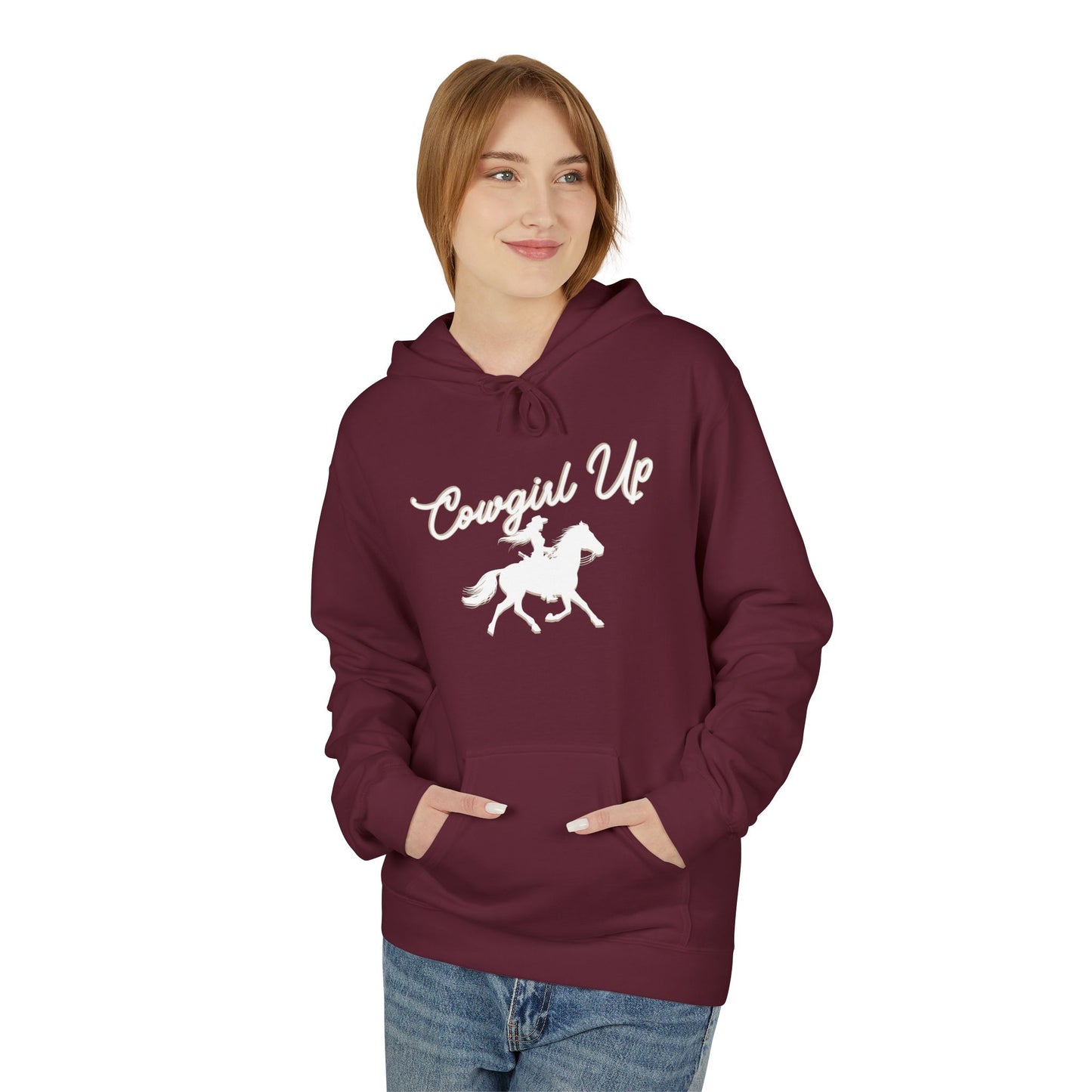 COWGIRL UP UNISEX Midweight Softstyle Fleece Hoodie