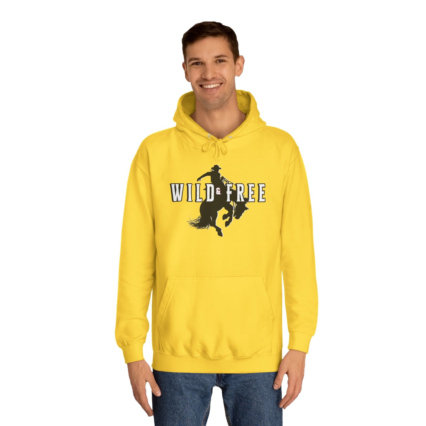 COWBOY WILD AND FREE B UNISEX College Hoodie