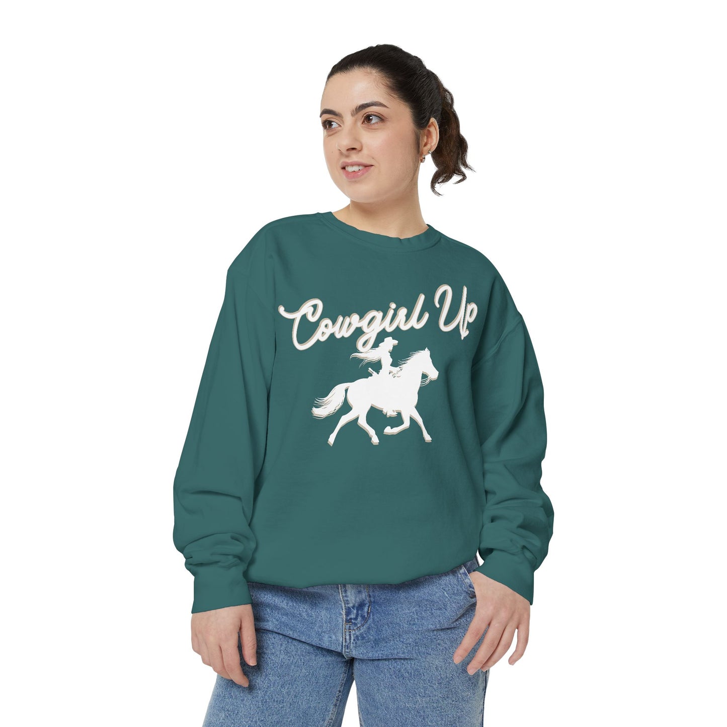 COWGIRL UP UNISEX Garment-Dyed Sweatshirt