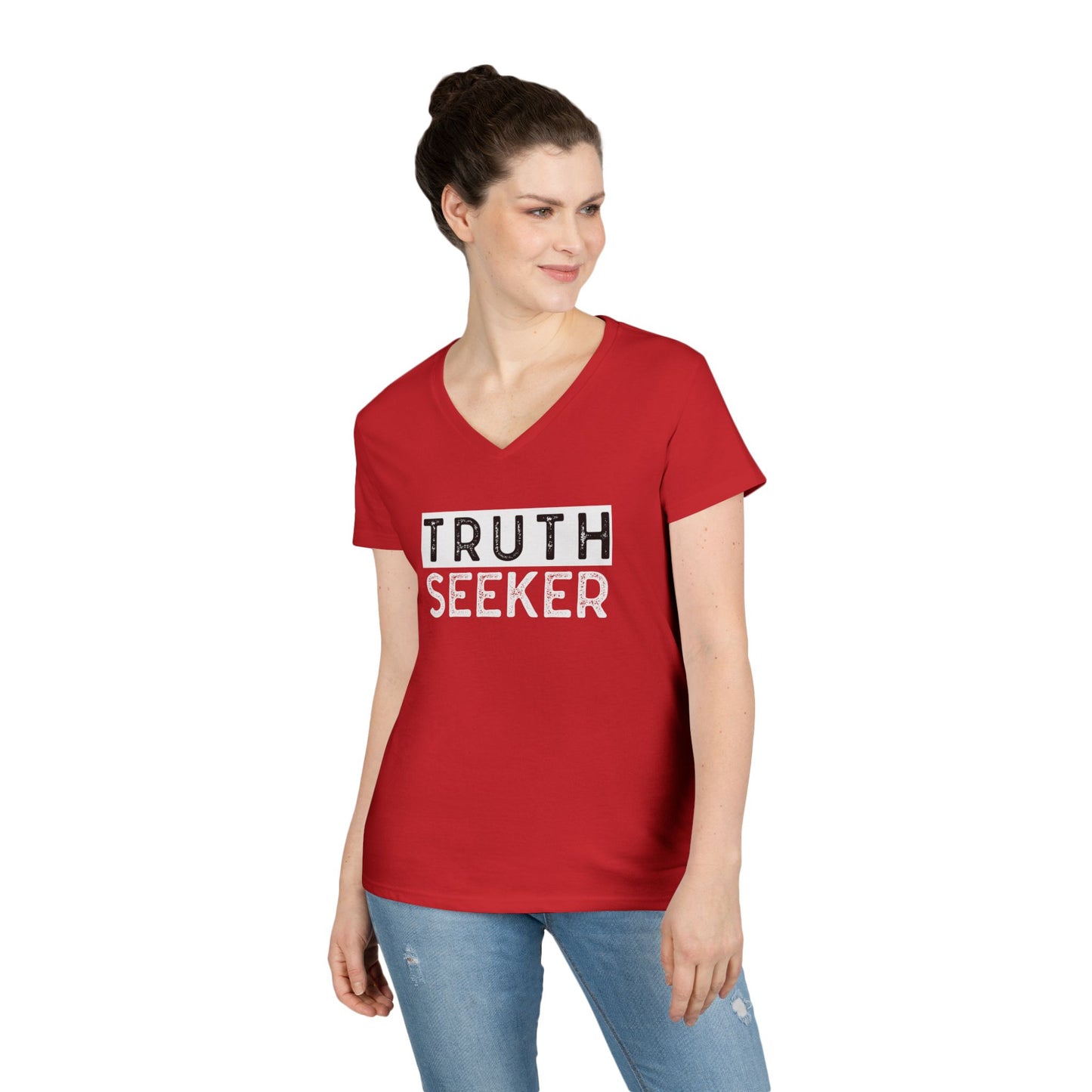 INSPIRED TRUTH SEEKER Ladies' V-Neck T-Shirt