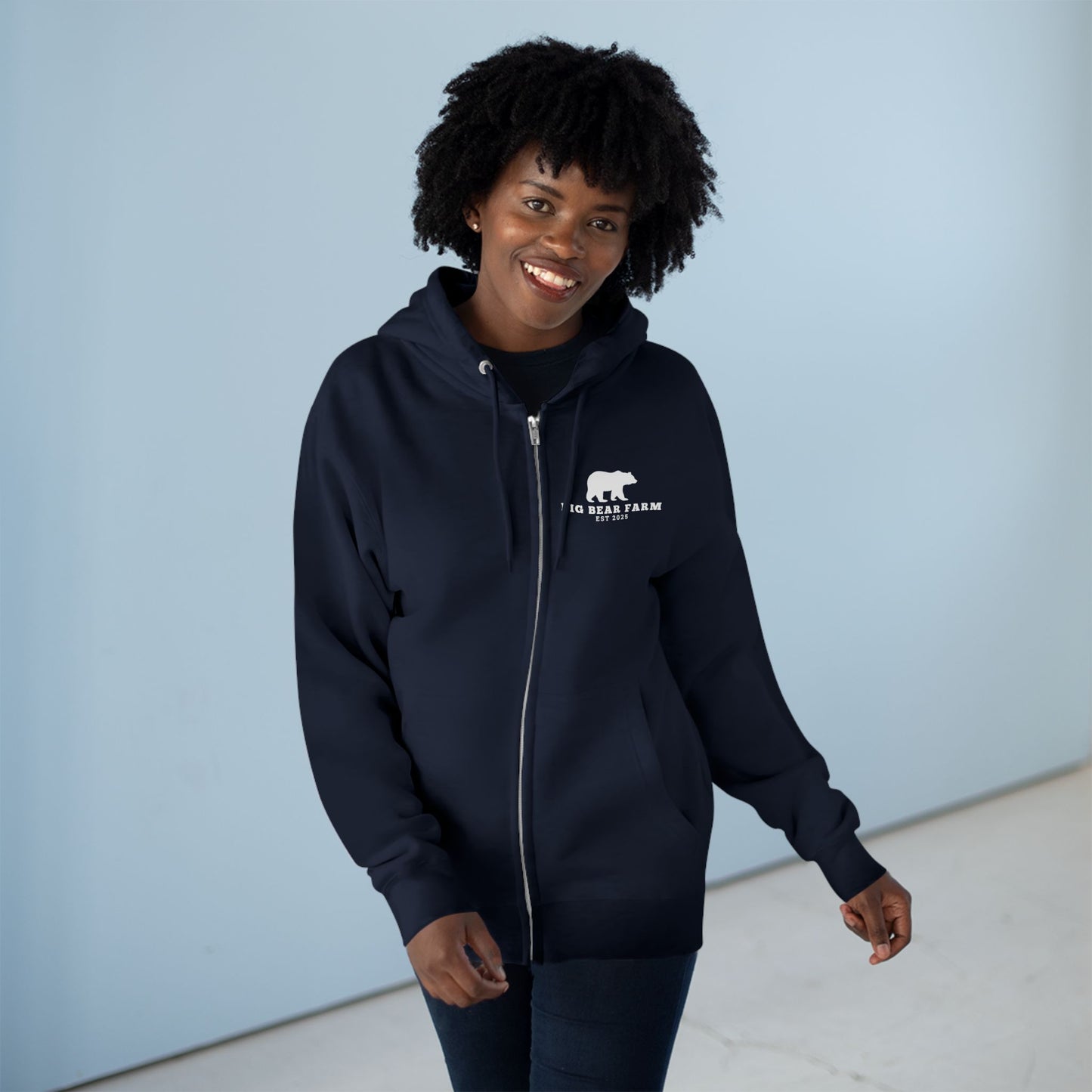 Big Bear Farm Cozy Unisex Zip Hoodie for Everyday Wear