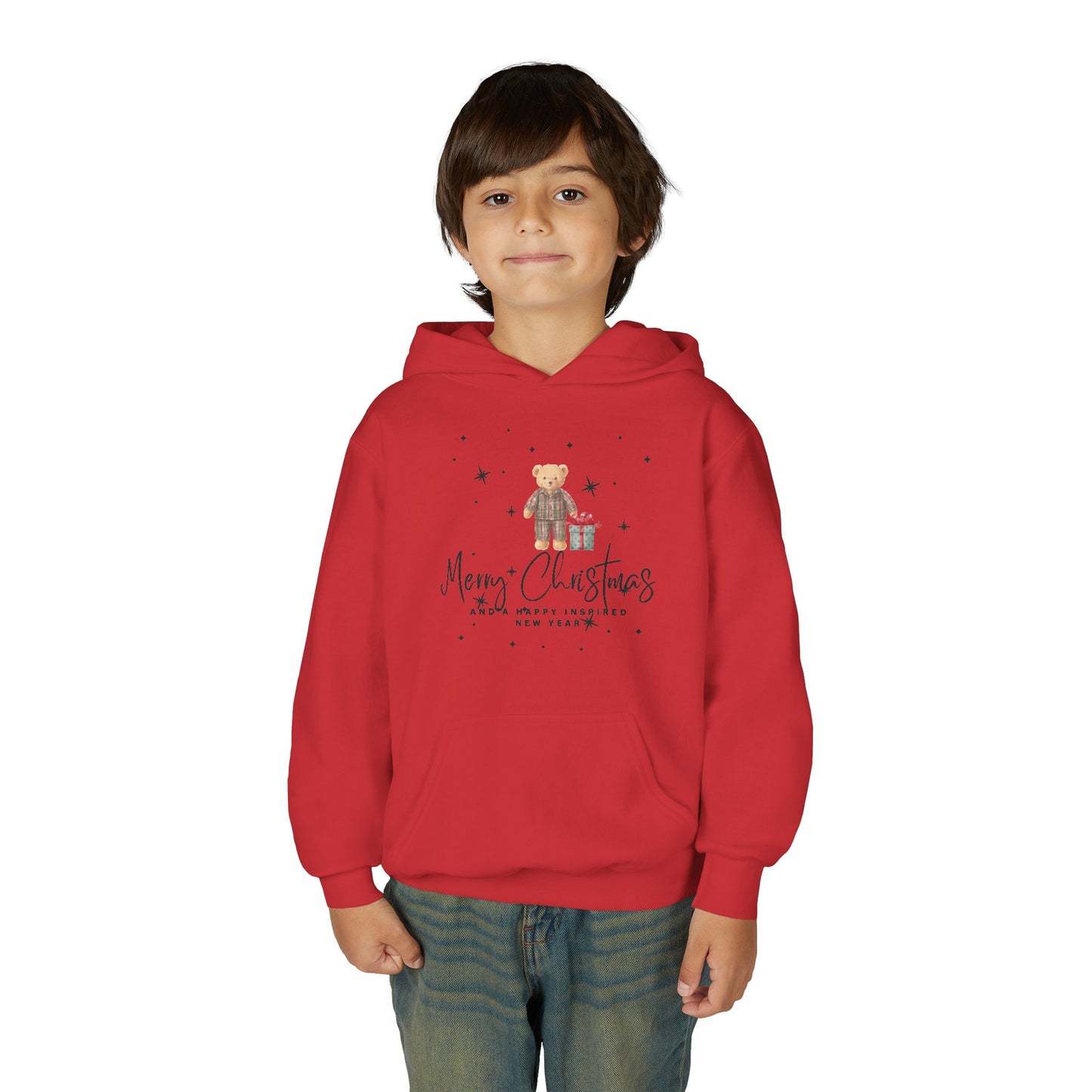 INSPIRED Youth Christmas Teddy Holiday Hoodie