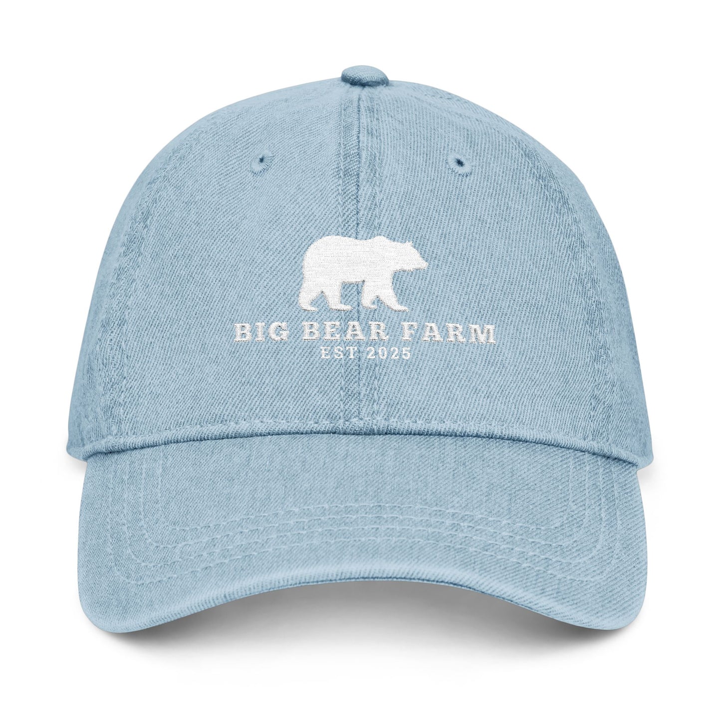 Big Bear Farm DENIM HAT - Stylish Embroidered Cap