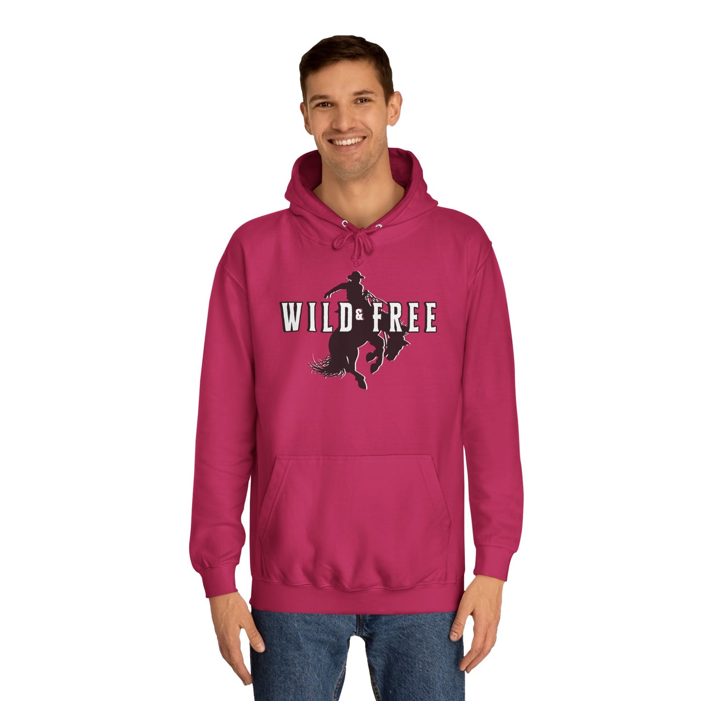 COWBOY WILD AND FREE B UNISEX College Hoodie