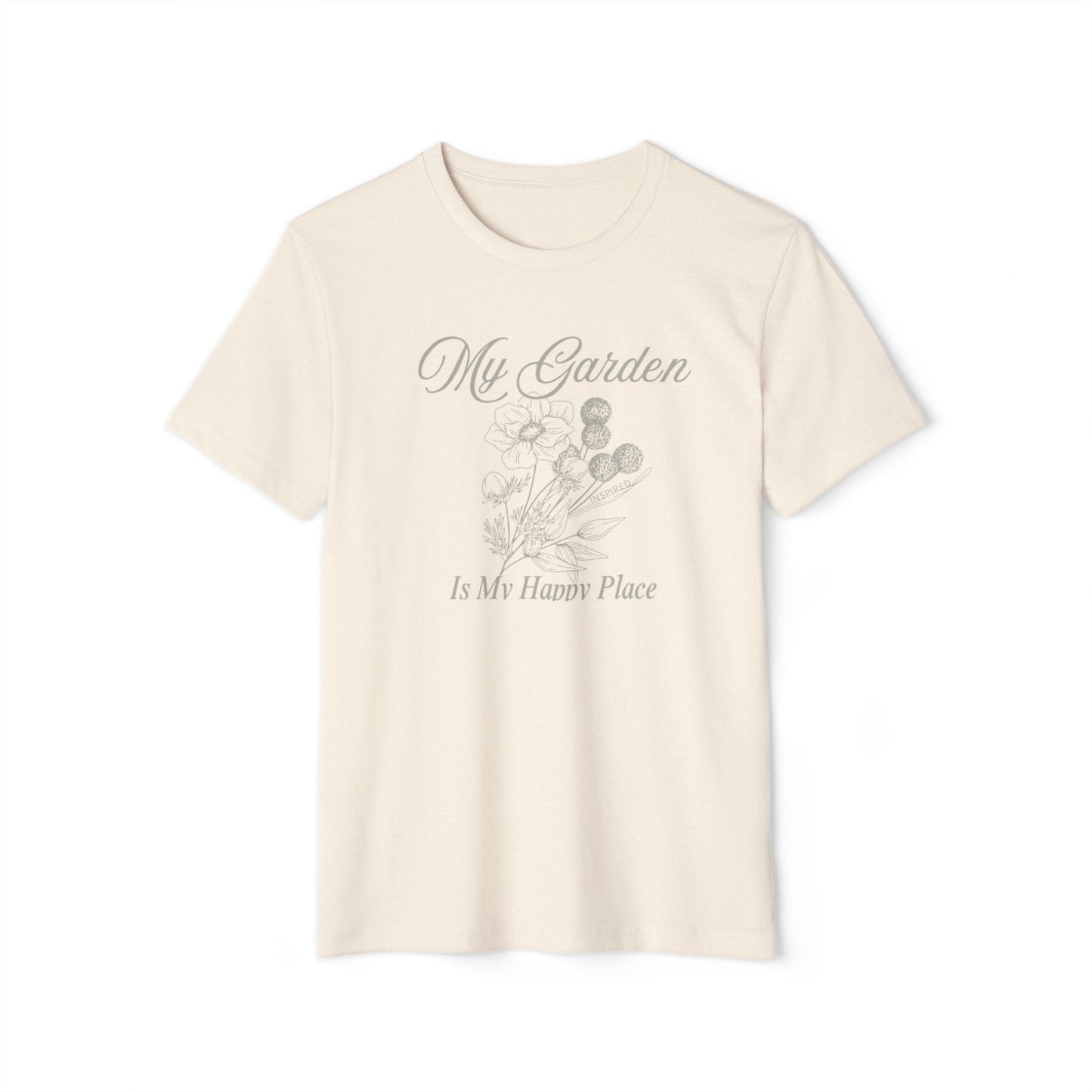 INSPIRED GARDEN M Unisex Recycled ORGANIC T-Shirt
