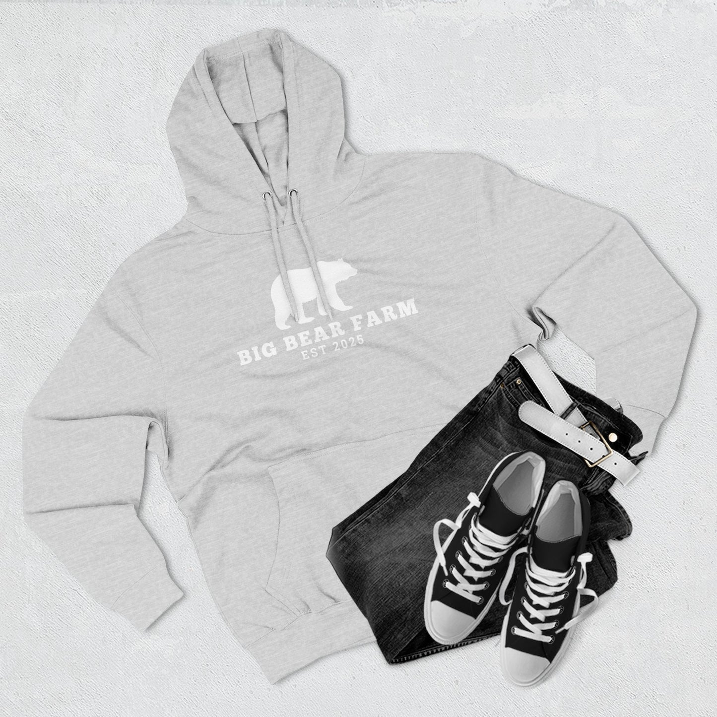 Fleece Hoodie - Big Bear Farm Love Land Design