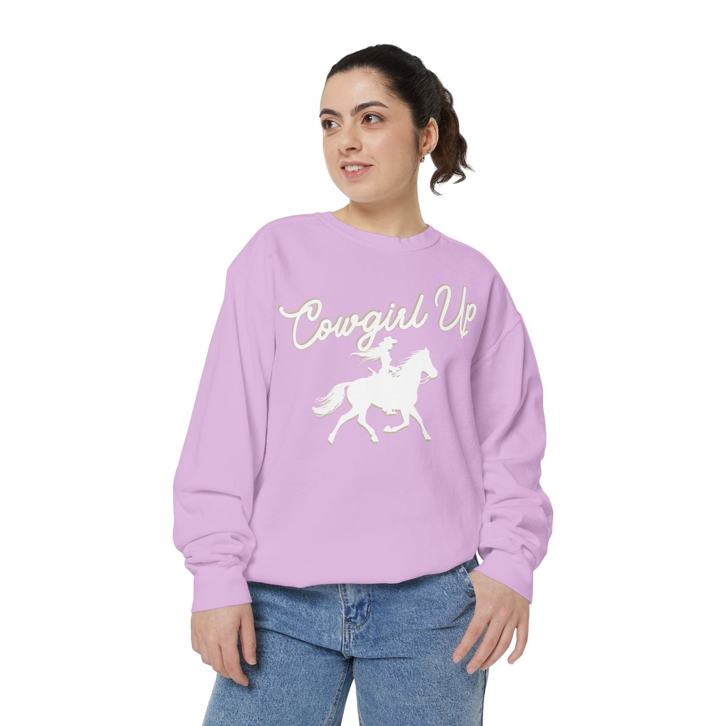COWGIRL UP UNISEX Garment-Dyed Sweatshirt