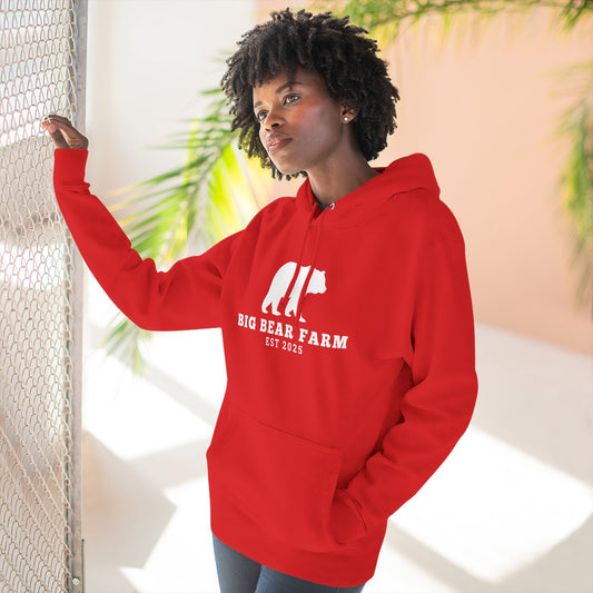 Fleece Hoodie - Big Bear Farm Love Land Design