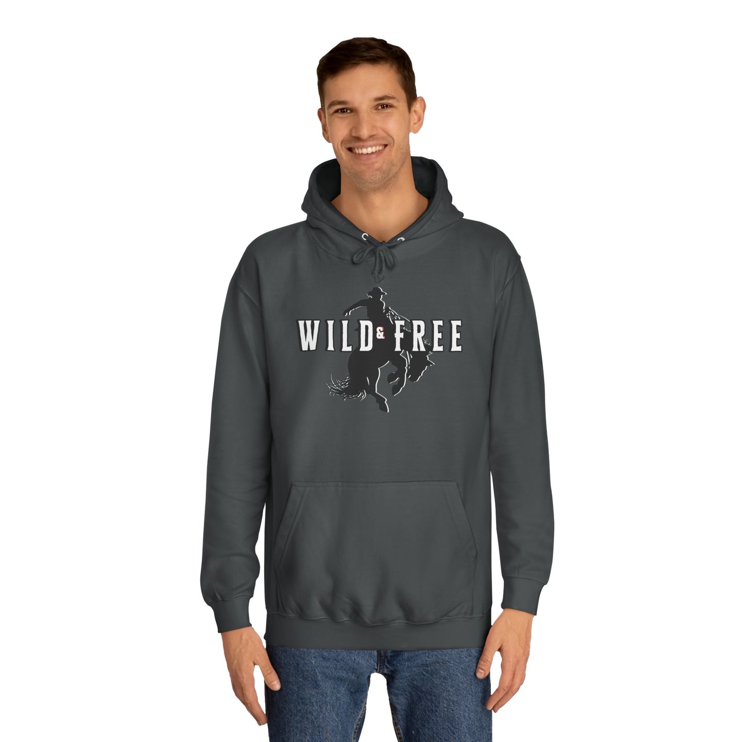 COWBOY WILD AND FREE B UNISEX College Hoodie