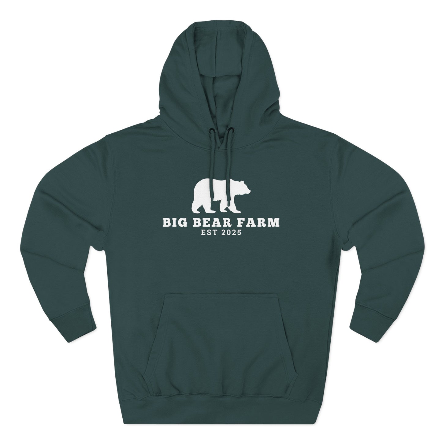 Fleece Hoodie - Big Bear Farm Love Land Design
