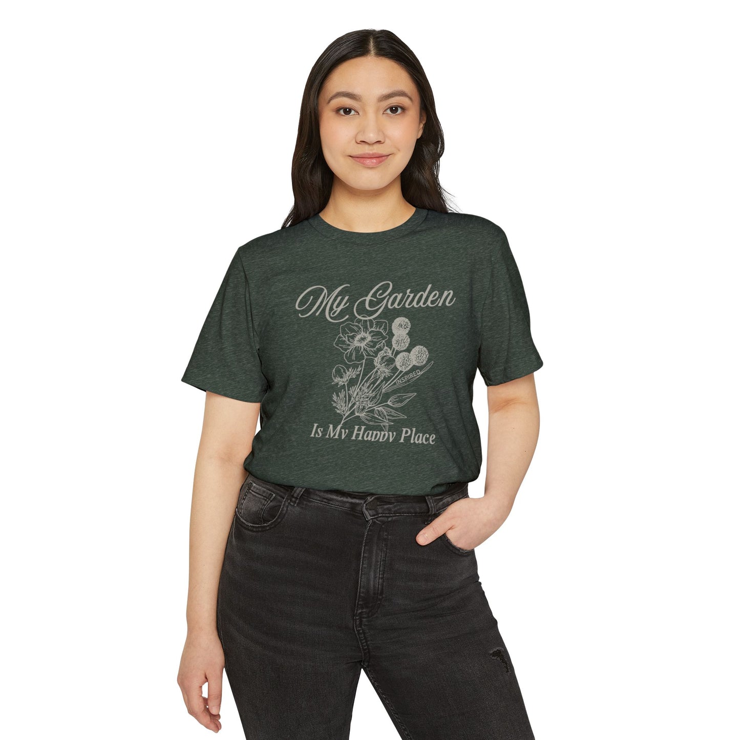 INSPIRED GARDEN M Unisex Recycled ORGANIC T-Shirt
