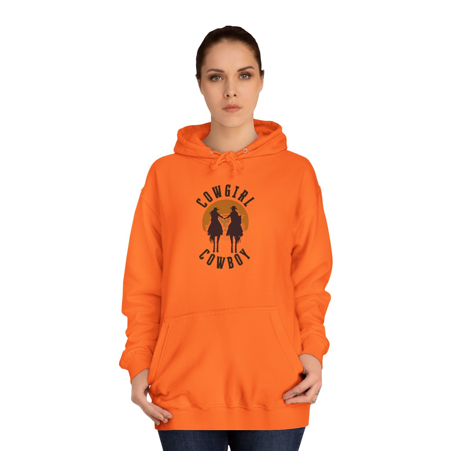COWBOY AND COWGIRL UNISEX College Hoodie