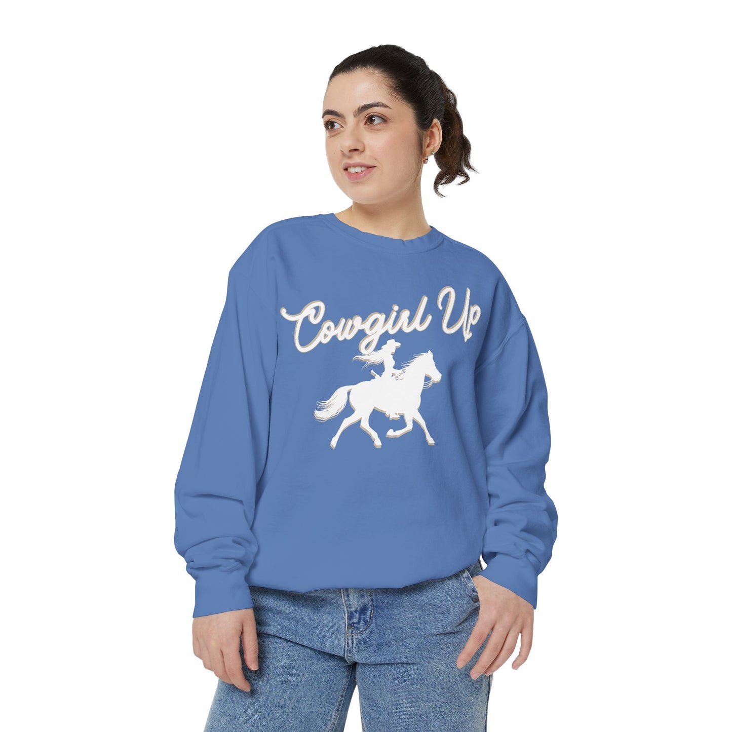 COWGIRL UP UNISEX Garment-Dyed Sweatshirt