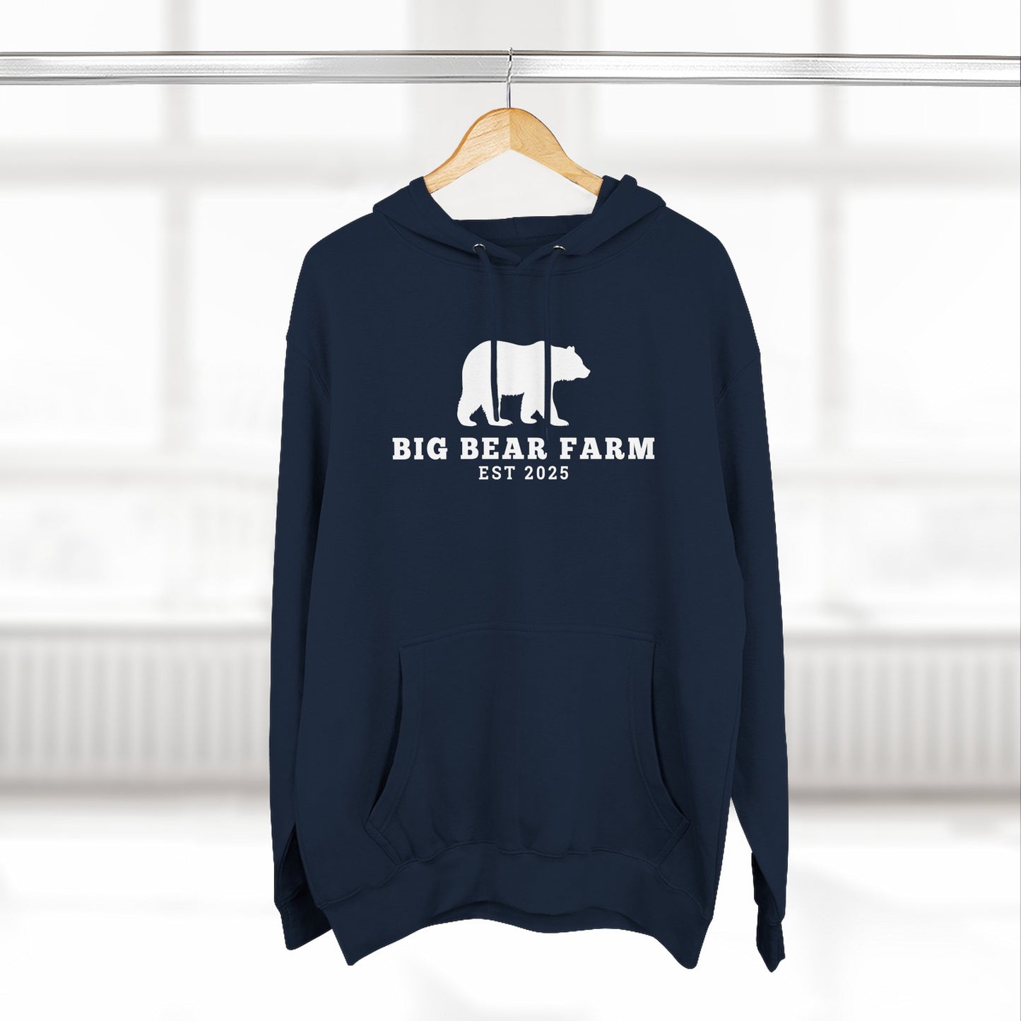 Fleece Hoodie - Big Bear Farm Love Land Design