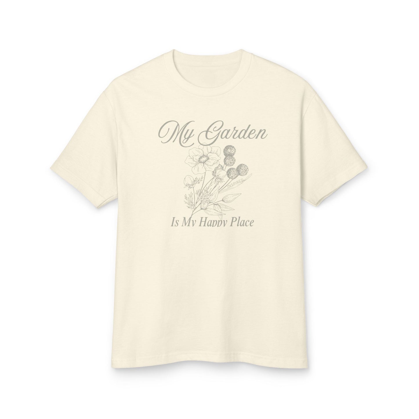 INSPIRED GARDEN UNISEX M Garment-Dyed Heavyweight Cotton Tee W