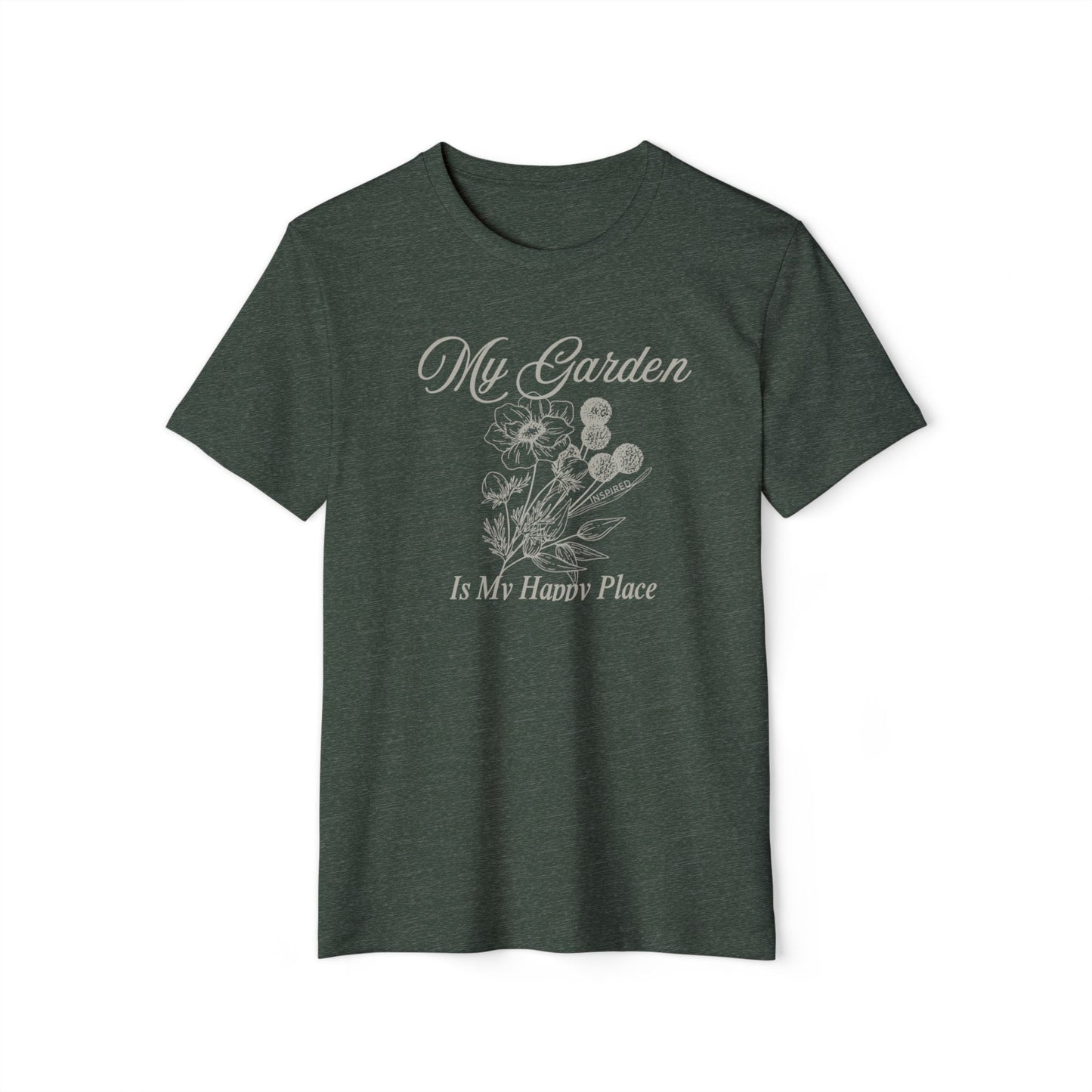 INSPIRED GARDEN M Unisex Recycled ORGANIC T-Shirt