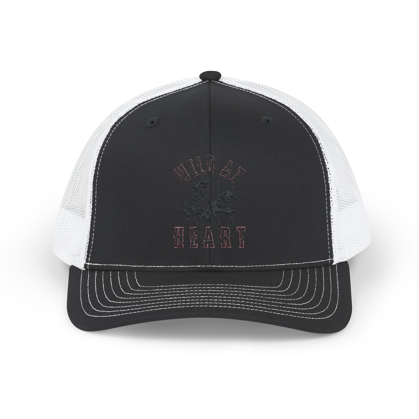 WILD AT HEART Embroidered Snapback Trucker Cap