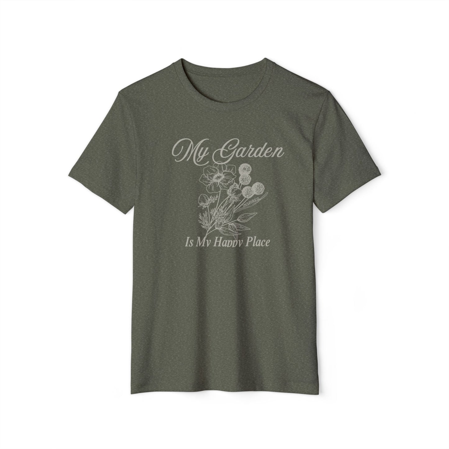 INSPIRED GARDEN M Unisex Recycled ORGANIC T-Shirt
