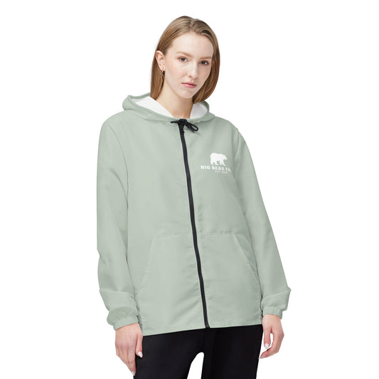 Big Bear Farm Windbreaker Jacket, G Outdoor Rain Jacket, Lightweight Travel Jacket, Nature Lover's Gift, Bear Design Windbreaker