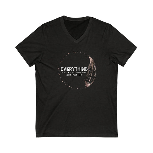 INSPIRED Everything Is Always...Unisex Jersey Short Sleeve V-Neck Tee