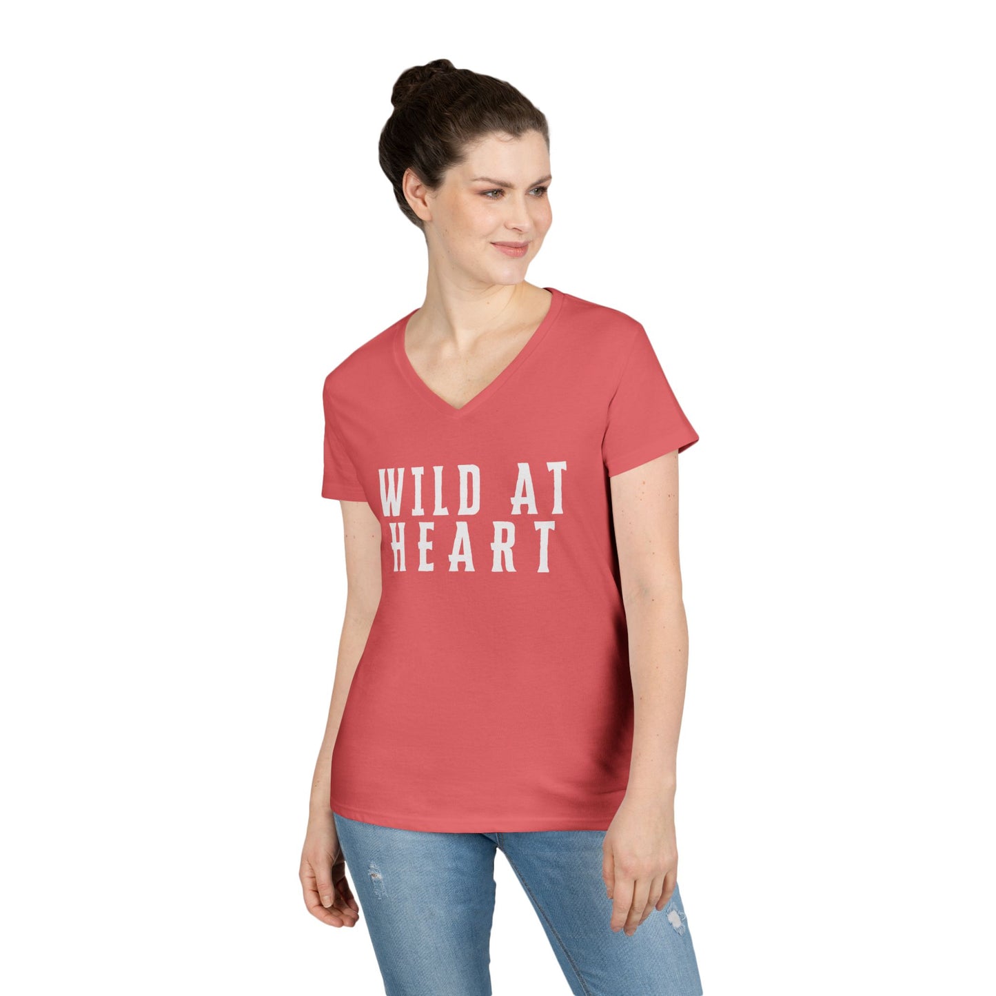 WILD AT HEART Ladies' V-Neck T-Shirt