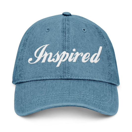 INSPIRED DENIM HAT - Stylish Embroidered Cap
