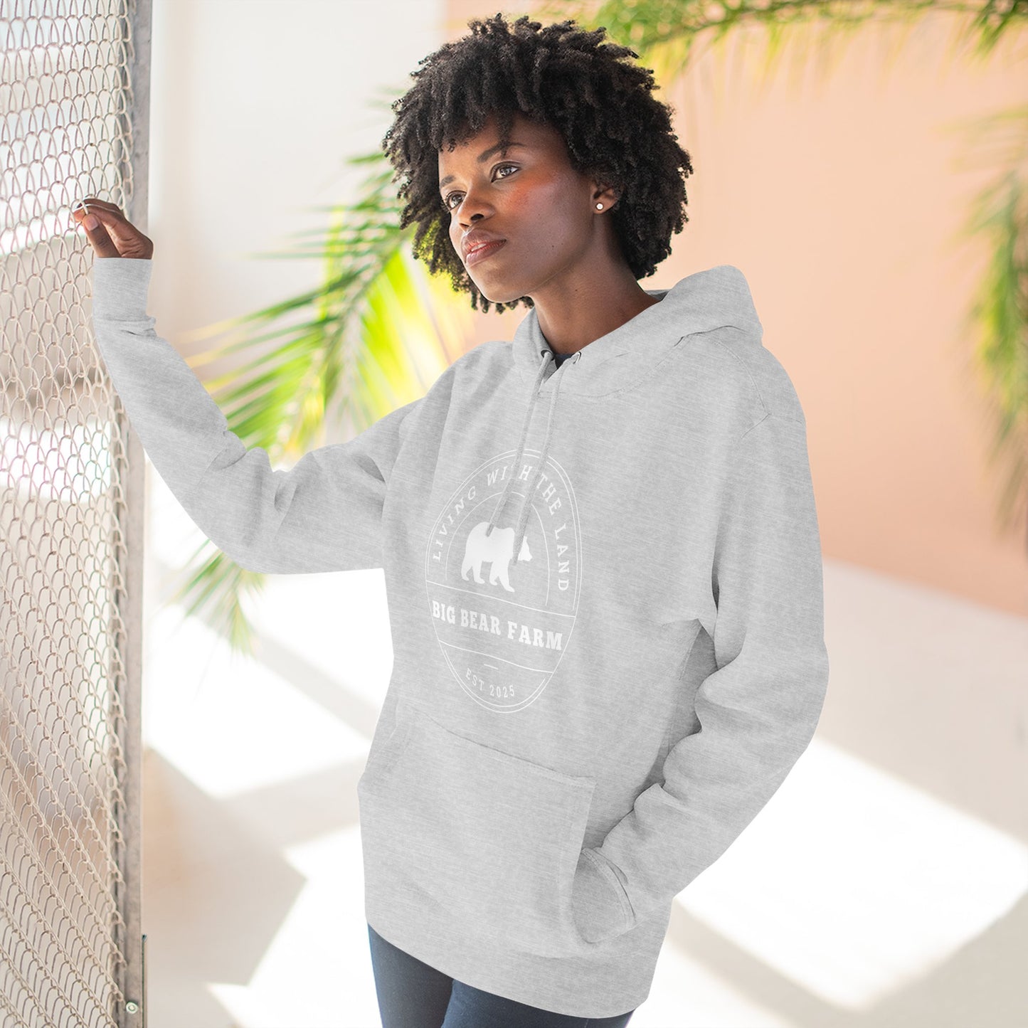 BIG BEAR FARM w Fleece Hoodie UNISEX