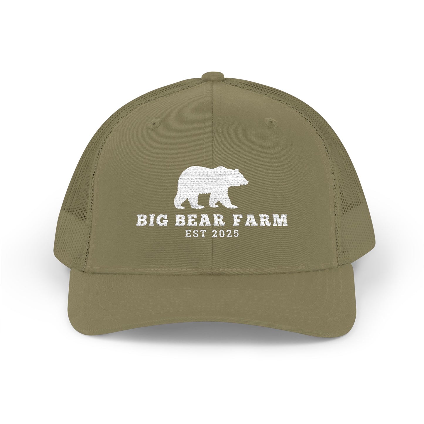 Big Bear Farm Trucker Cap - Embroidered Hat for Outdoor Lovers