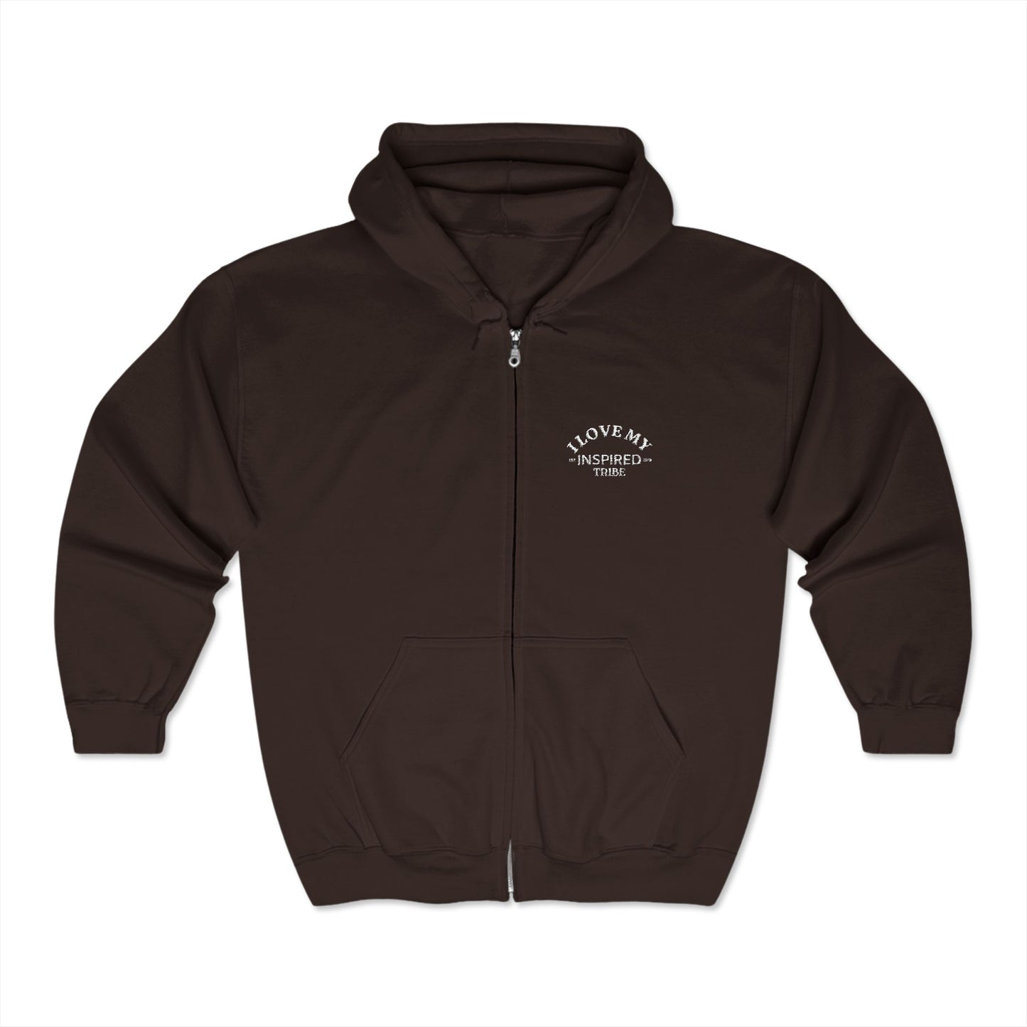I LOVE MY INSPIRED TRIBE Unisex Heavy Blend™ Full Zip Hooded Sweatshirt