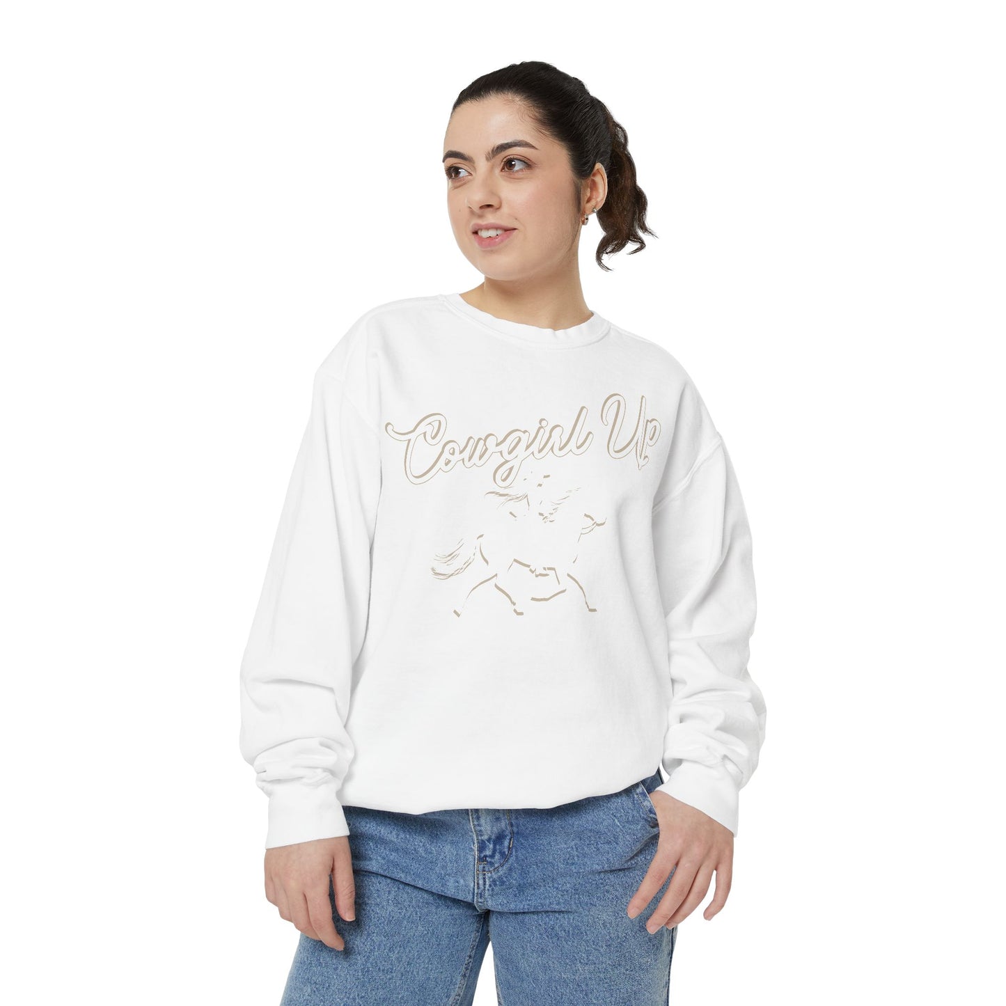 COWGIRL UP UNISEX Garment-Dyed Sweatshirt