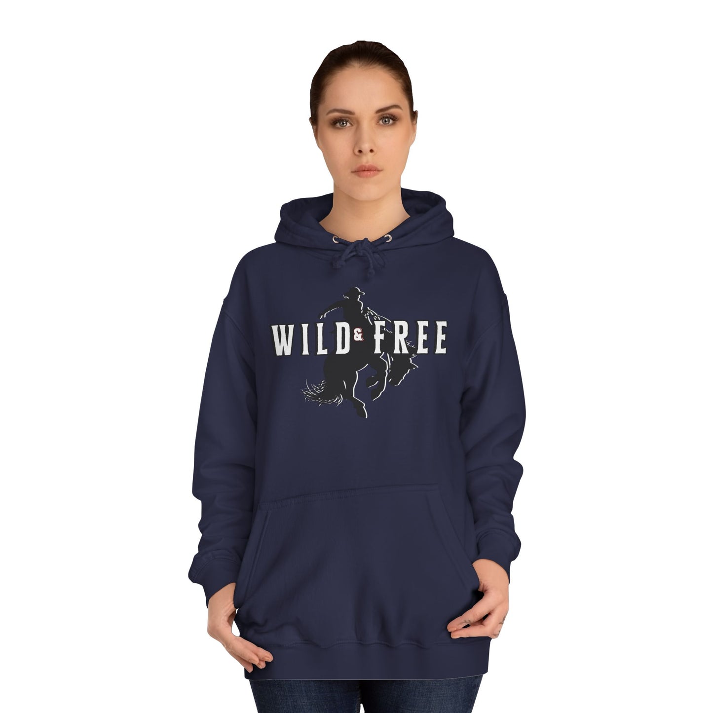 COWBOY WILD AND FREE B UNISEX College Hoodie