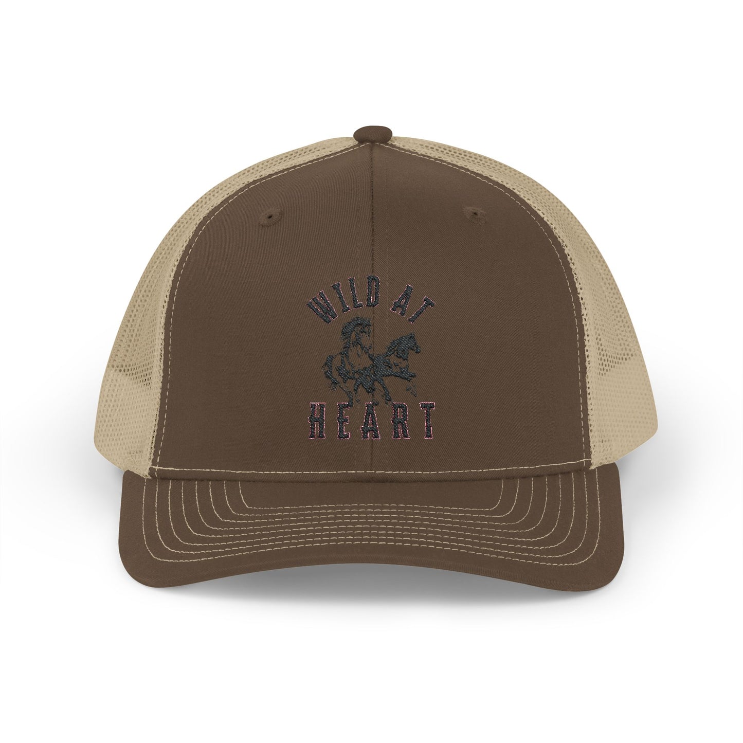 WILD AT HEART Embroidered Snapback Trucker Cap