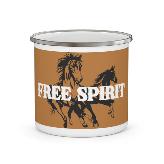FREE SPIRIT Enamel Camping Mug