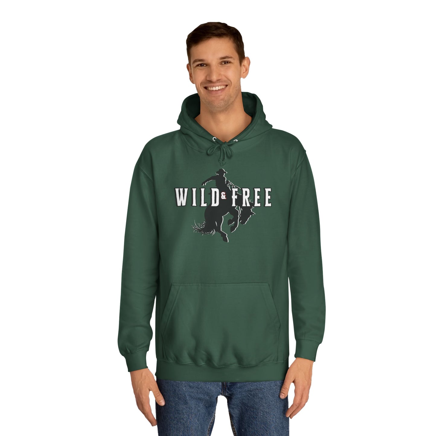 COWBOY WILD AND FREE B UNISEX College Hoodie