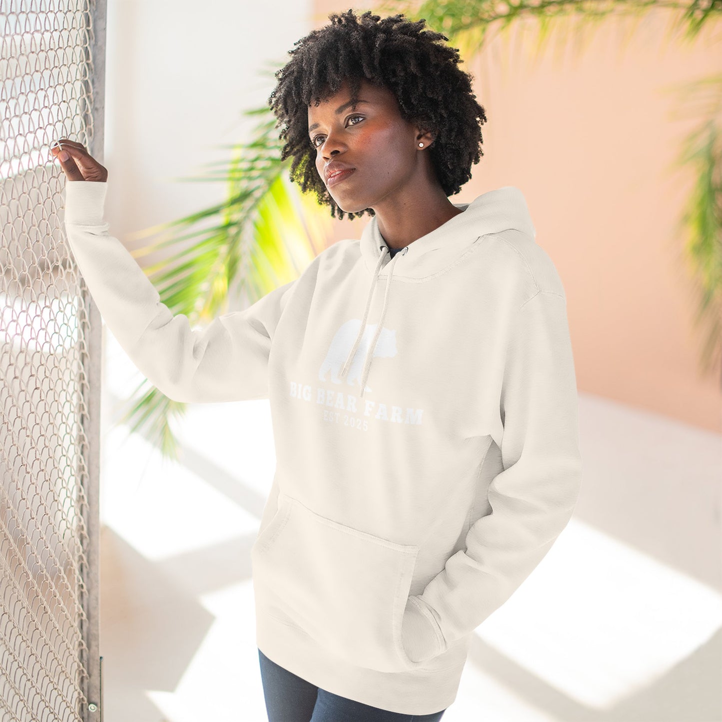 Fleece Hoodie - Big Bear Farm Love Land Design