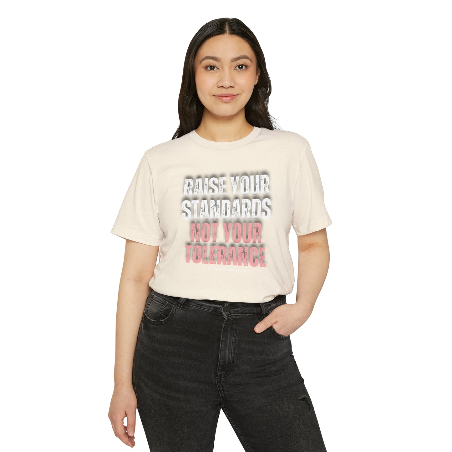INSPIRED RAISE YOUR STANDARDS Unisex Recycled ORGANIC T-Shirt
