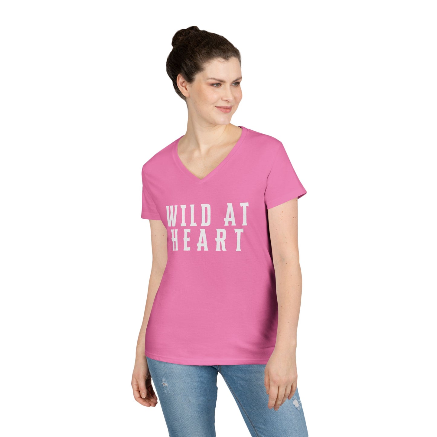 WILD AT HEART Ladies' V-Neck T-Shirt