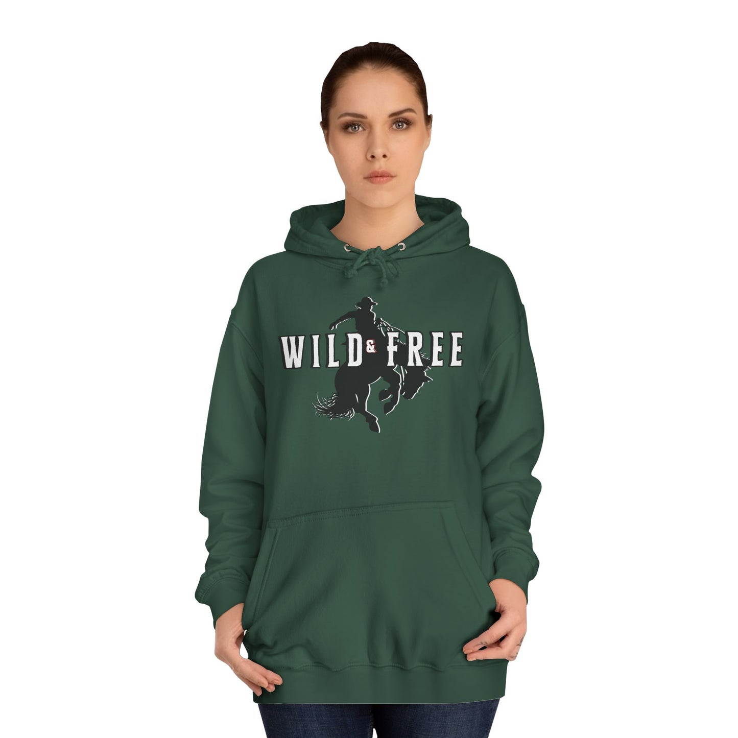 COWBOY WILD AND FREE B UNISEX College Hoodie