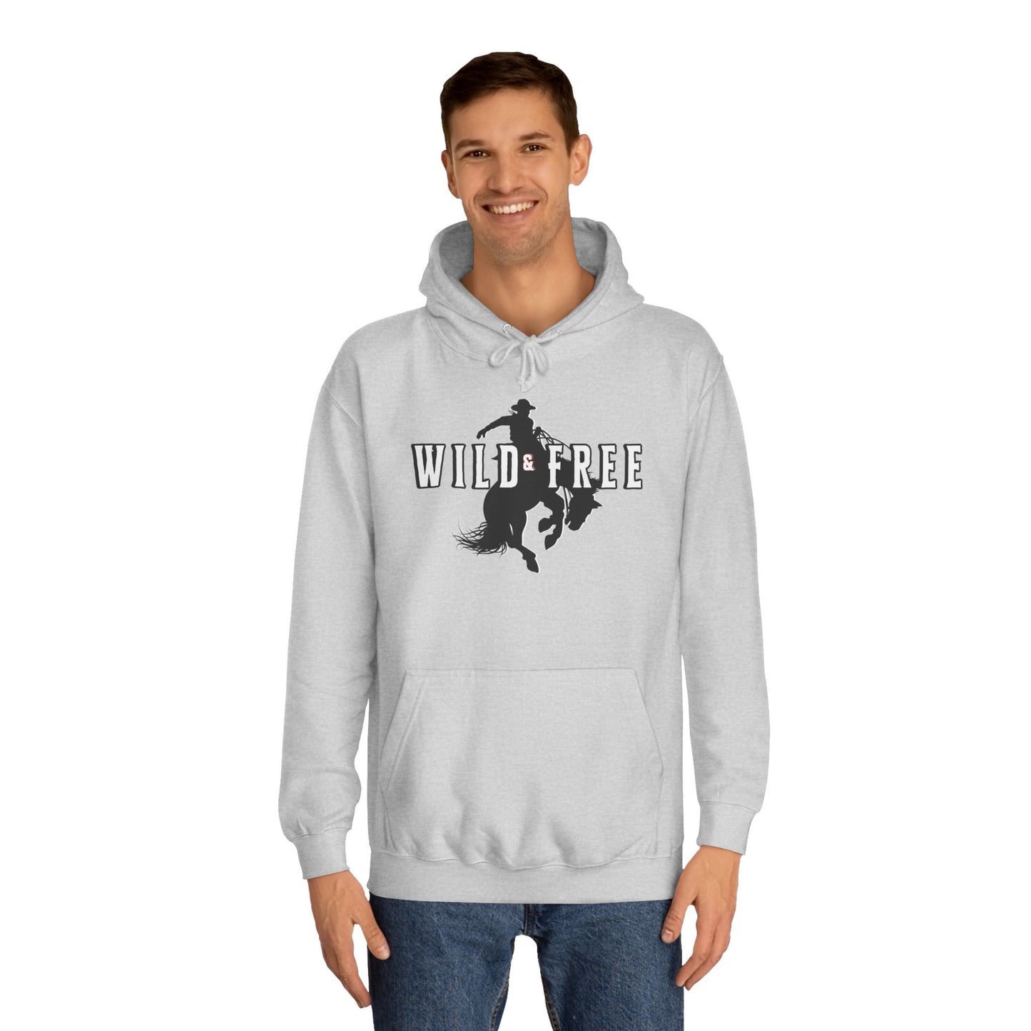 COWBOY WILD AND FREE B UNISEX College Hoodie