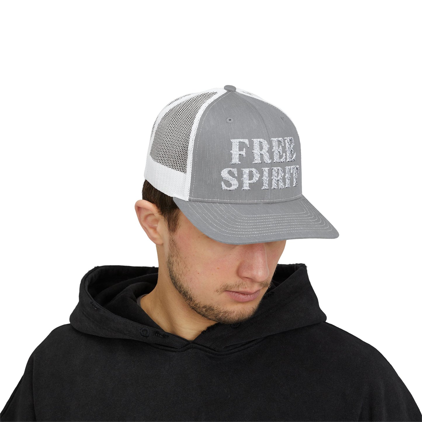 FREE SPIRIT L O W Embroidered Snapback Trucker Cap