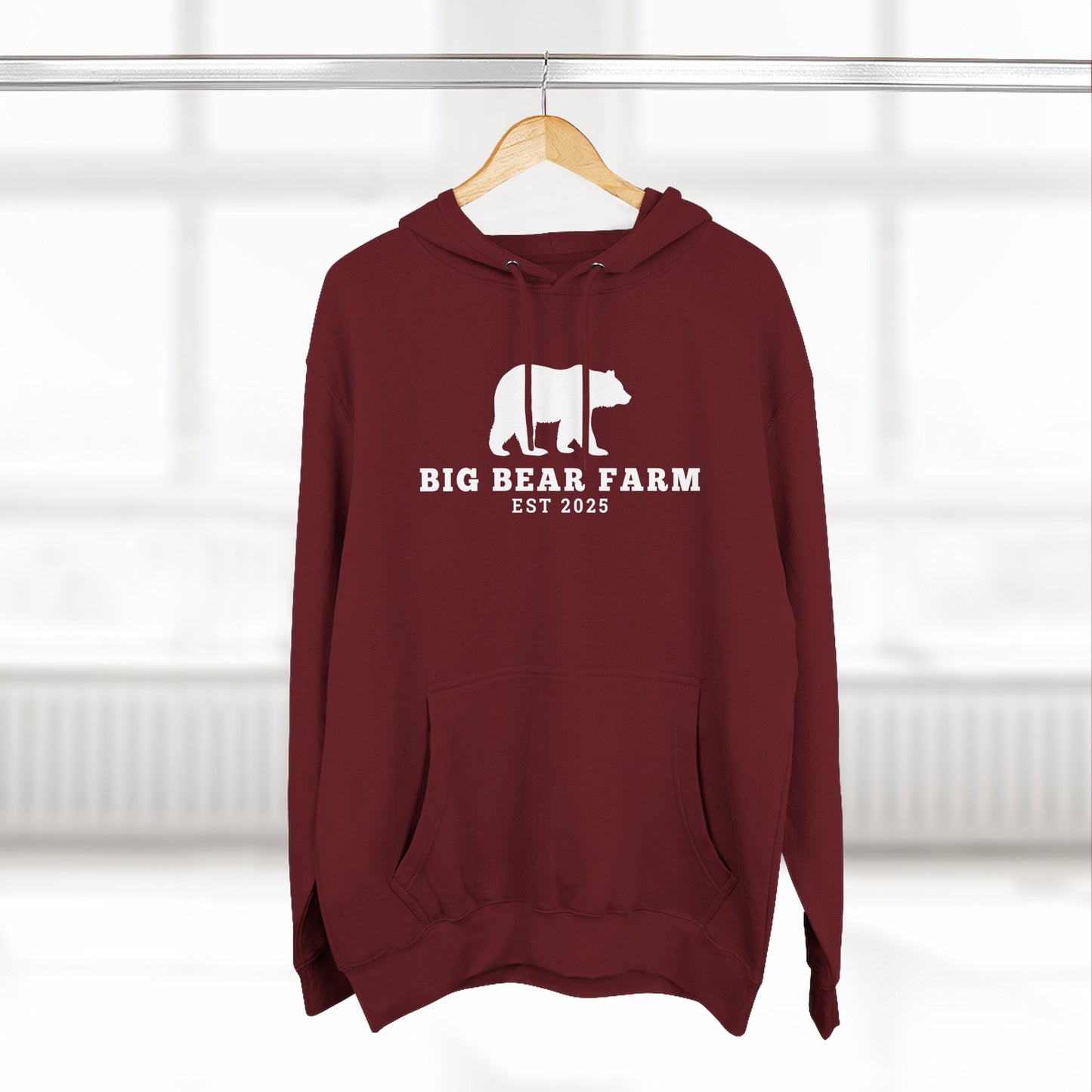 Fleece Hoodie - Big Bear Farm Love Land Design