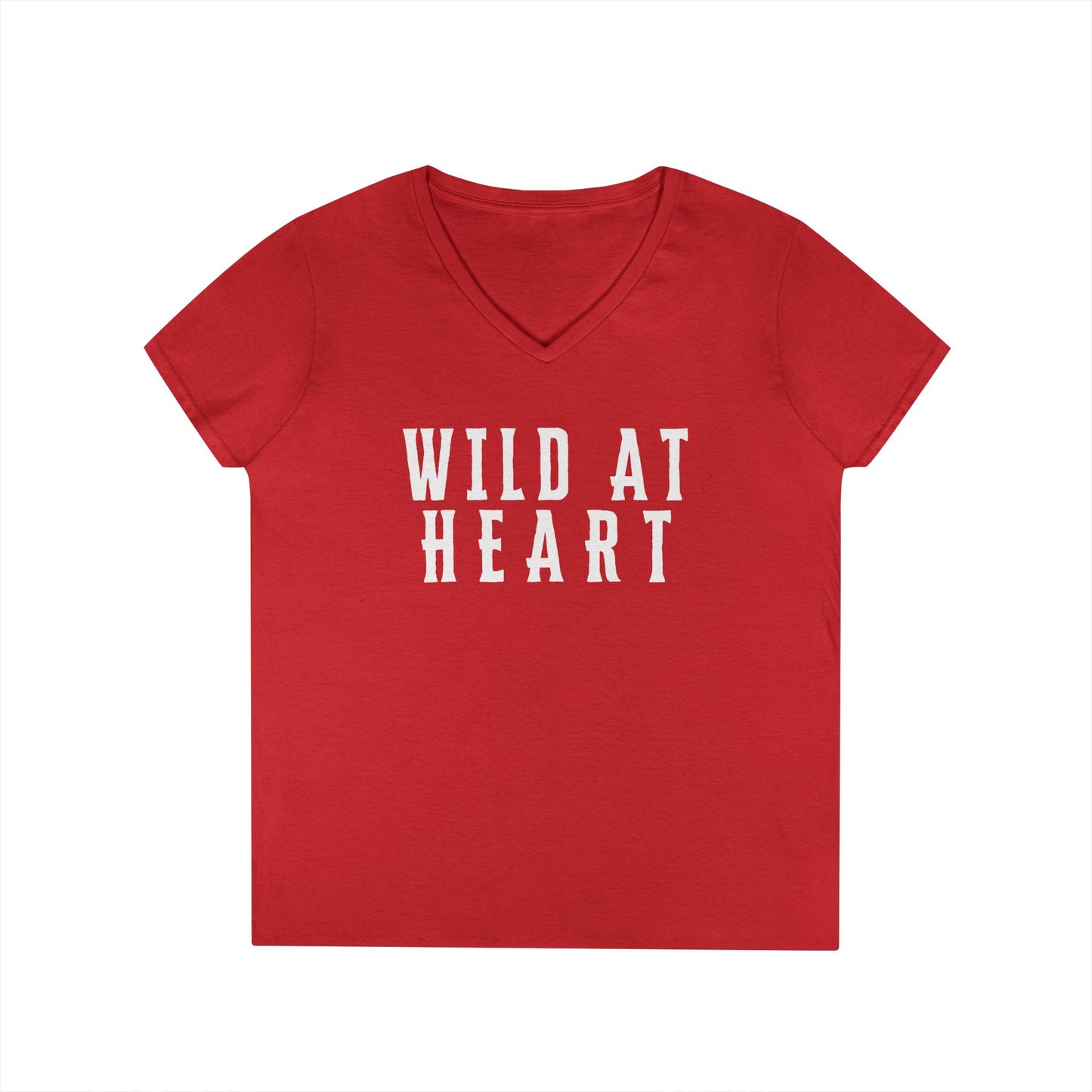 WILD AT HEART Ladies' V-Neck T-Shirt