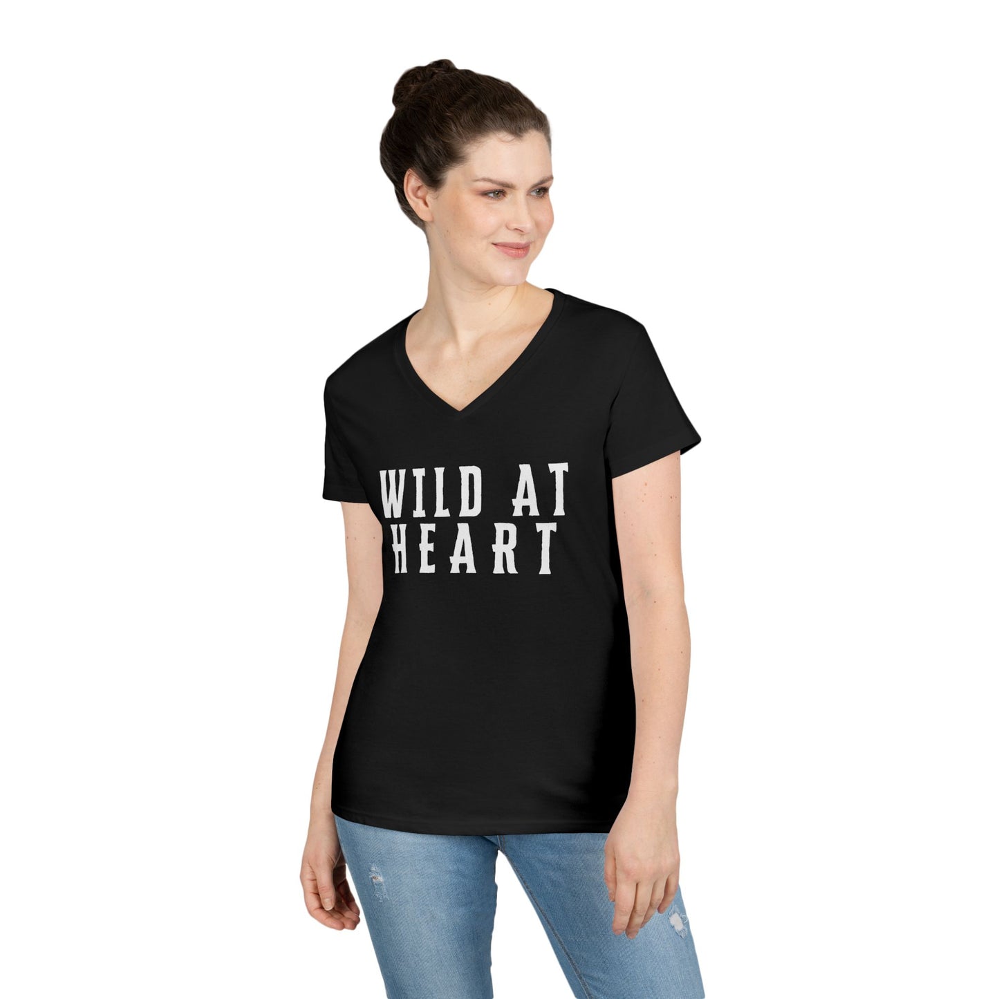 WILD AT HEART Ladies' V-Neck T-Shirt
