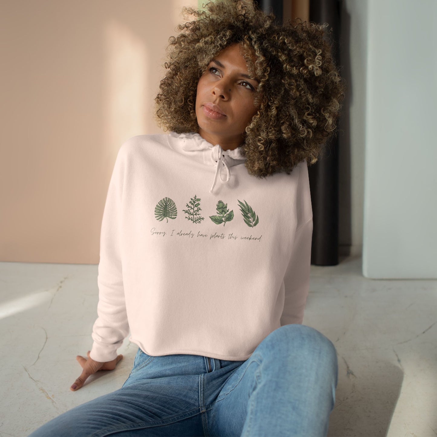 INSPIRED GARDEN P Crop Hoodie