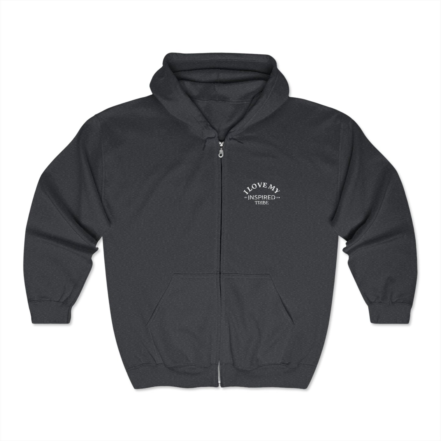 I LOVE MY INSPIRED TRIBE Unisex Heavy Blend™ Full Zip Hooded Sweatshirt