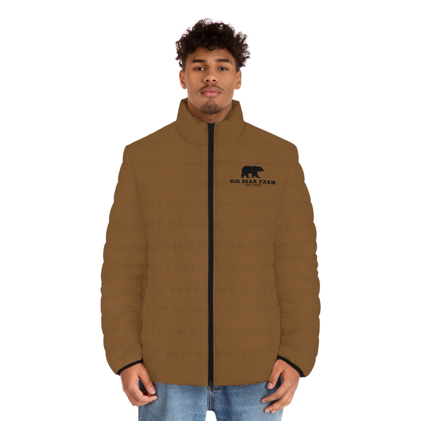 Men's Outdoor Puffer Jacket | Cozy & Stylish Winter Coat | Perfect for Adventure, Camping, Gifts, Big Bear Farm Design
